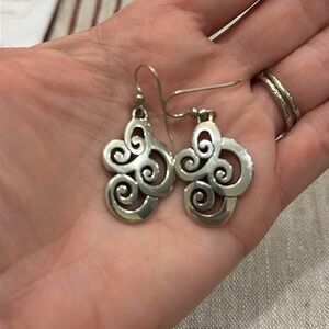 Brighton Sterling Silver and Gold tone Earrings and  Brighton ring set